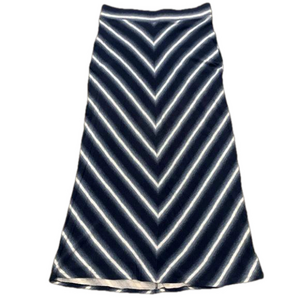Sonoma Maxi Diagonal V Striped Blue White Dress Size XL